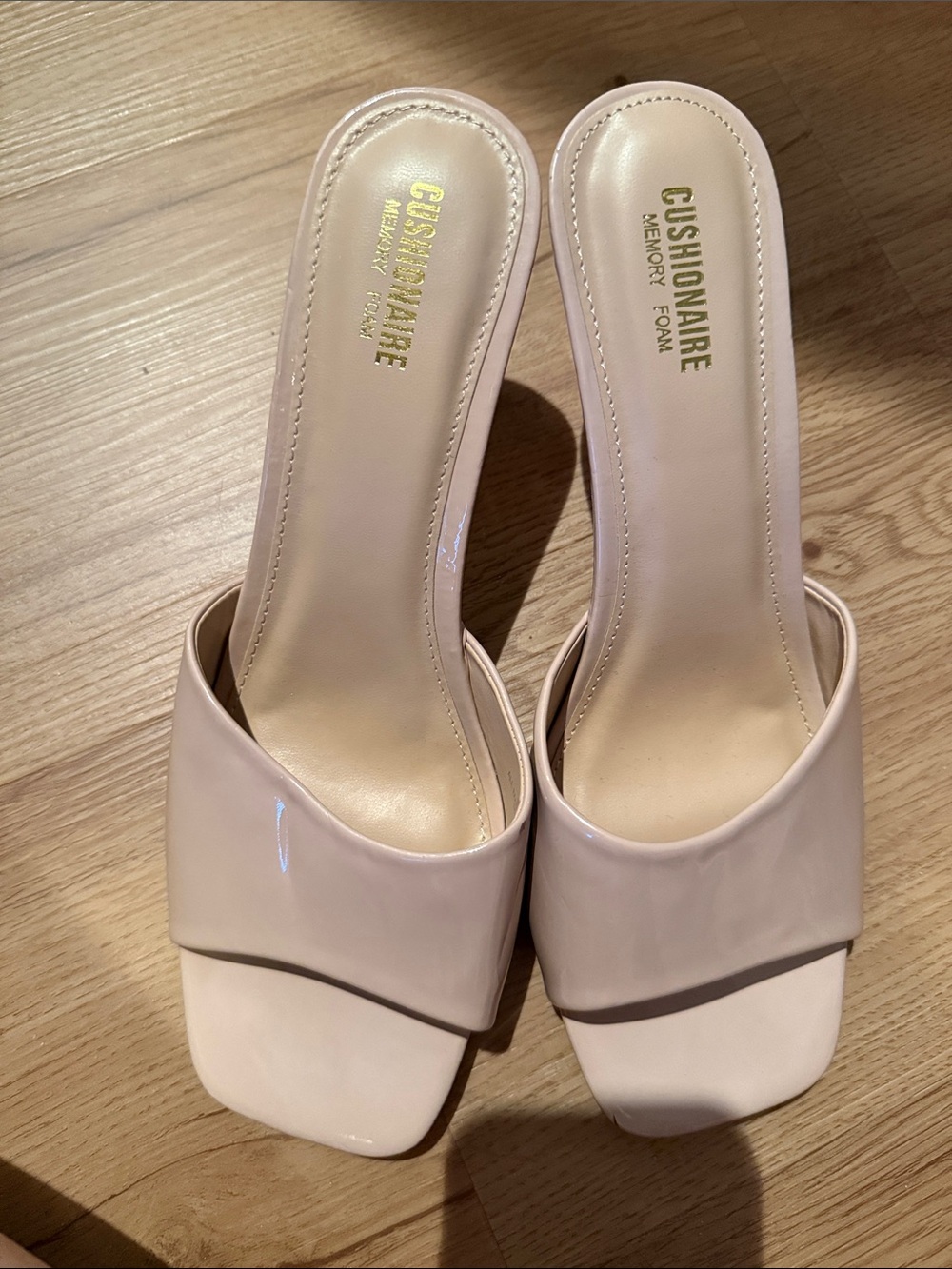NWOT - GORGEOUS and COMFORTABLE Nude Open-toe Heels